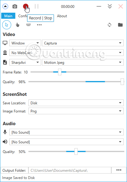 How to use Captura to take photos, record, film screen of Windows 10 Picture 8