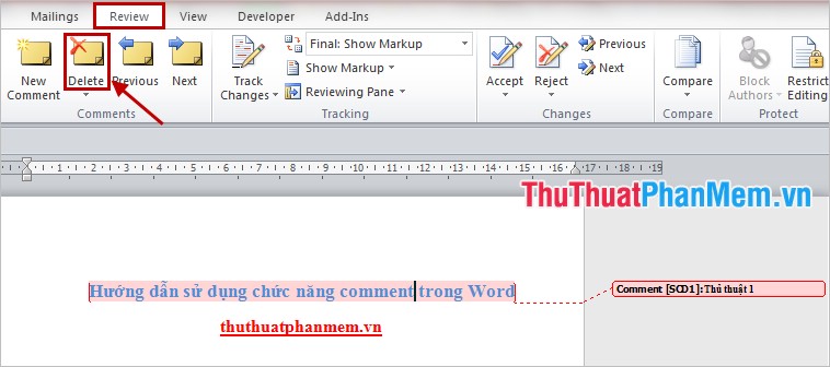 How to use comments, notes (comments) in Word Picture 7