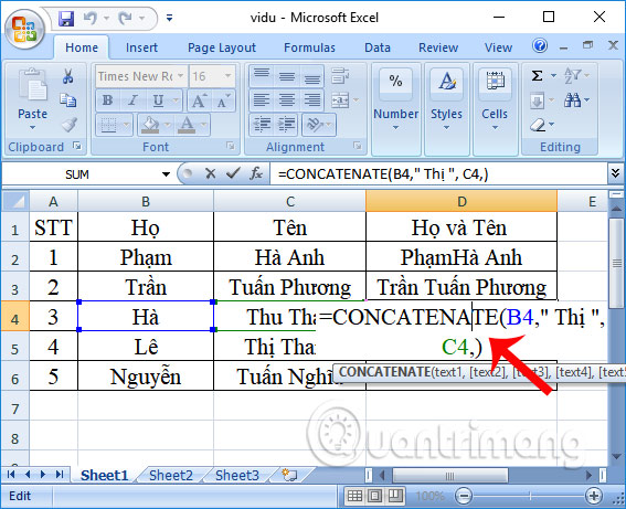 How to use ConcateNate function on Excel Picture 6