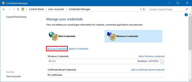 How to use Credential Manager in Windows 10