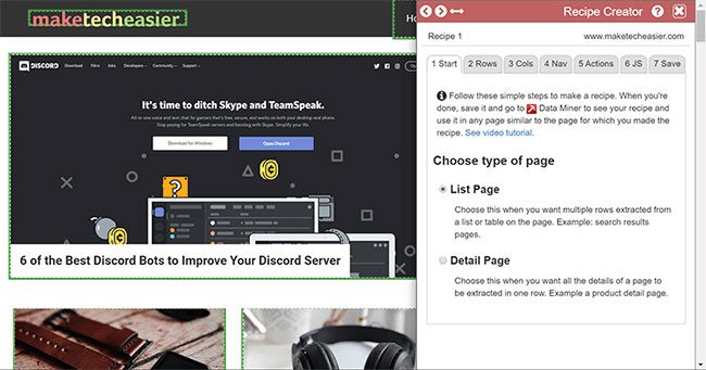 How to use Data Miner to extract data from websites Picture 4