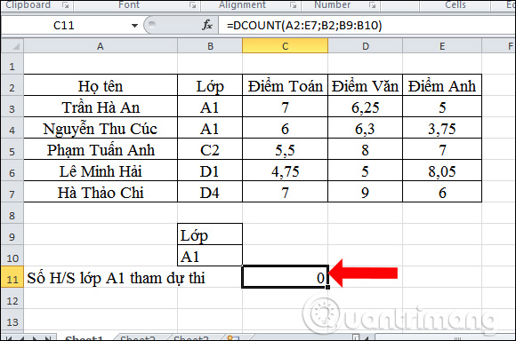 How to use DCOUNT function on Excel Picture 9