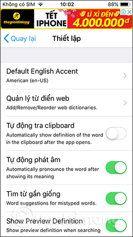 How to use Dict Box to translate and look up words on iPhone Picture 27