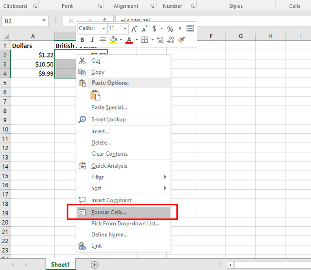 How to use different currency symbols in specific Excel cells ...