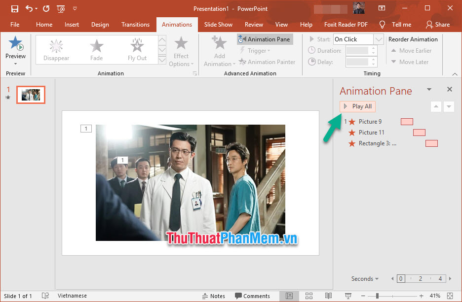 How to use disappearing effects in PowerPoint Picture 9
