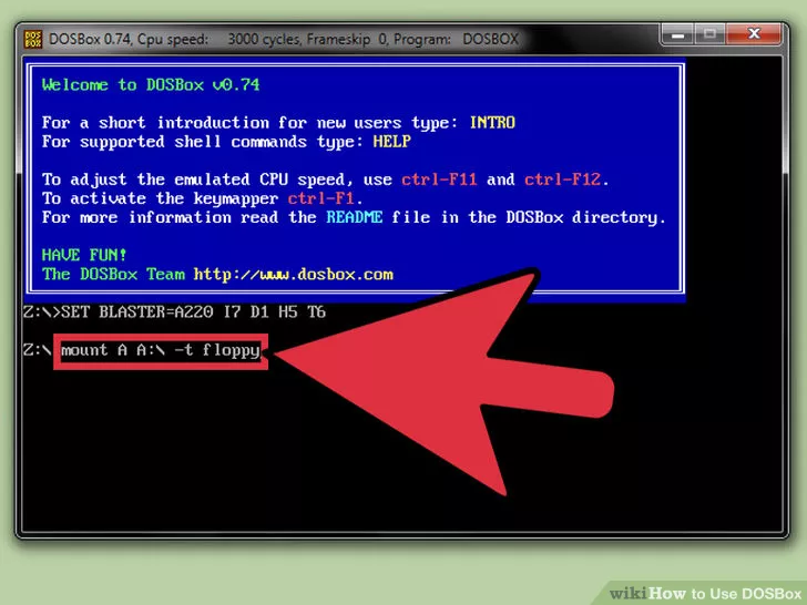 dosbox windows 3.1 mount as a drive