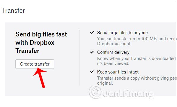 How to use Dropbox Transfer to send files online Picture 2