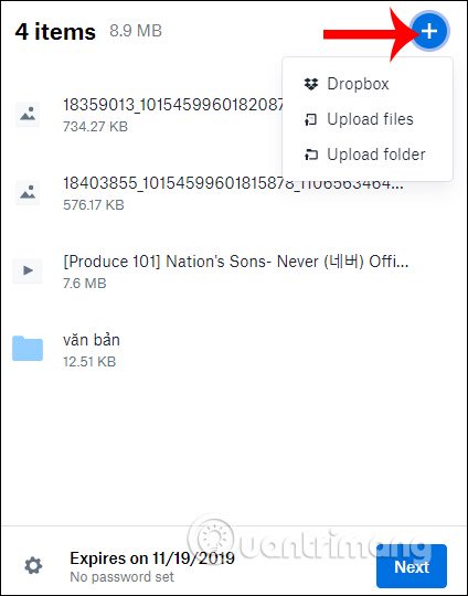 How to use Dropbox Transfer to send files online Picture 5