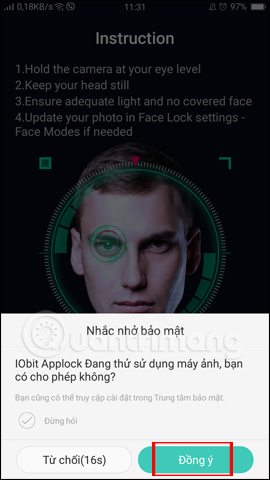 How to use Face ID feature on Android Picture 9