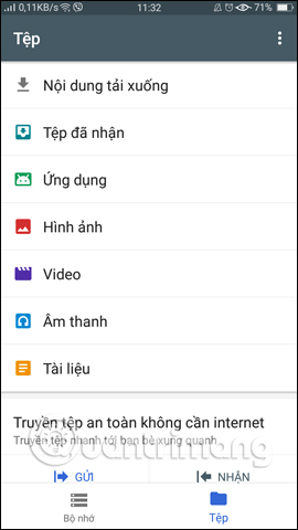 How to use Files Go to manage files, share data on Android Picture 3