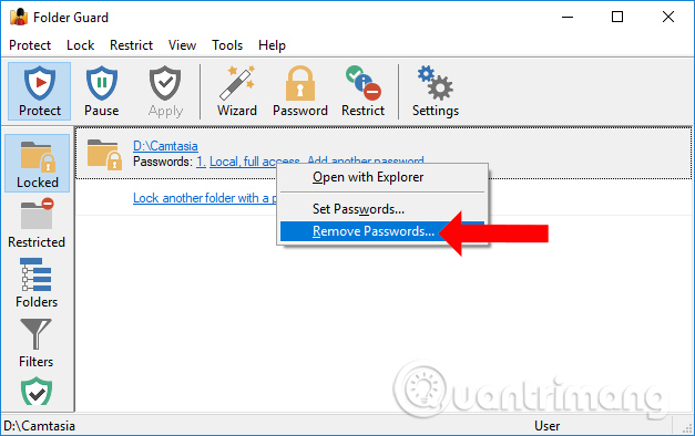 How to use Folder Guard to set a folder password Picture 16