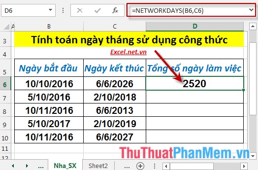 How to use functions to identify and calculate date information in Excel Picture 8