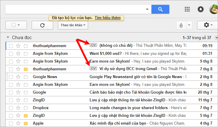 How to use Gmail for newbies - Receive & send mail, organize mail, delete sent mail, recover deleted mail Picture 20
