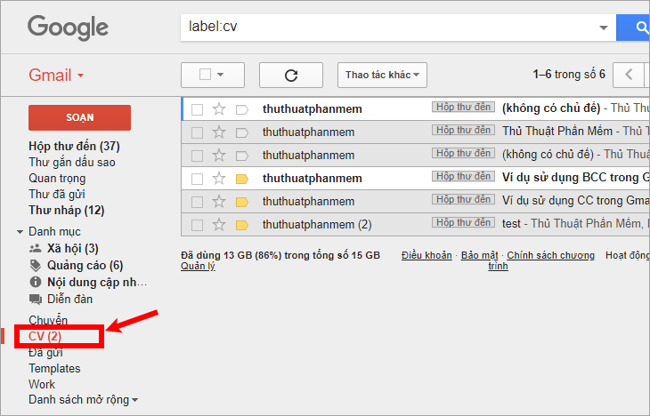 How to use Gmail for newbies - Receive & send mail, organize mail, delete sent mail, recover deleted mail Picture 21