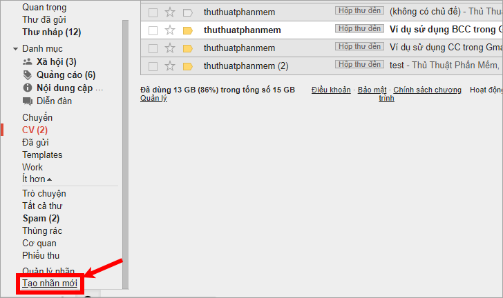 How to use Gmail for newbies - Receive & send mail, organize mail, delete sent mail, recover deleted mail Picture 22