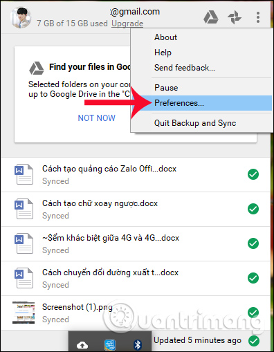 How to use Google Backup & Sync backup tool Picture 11