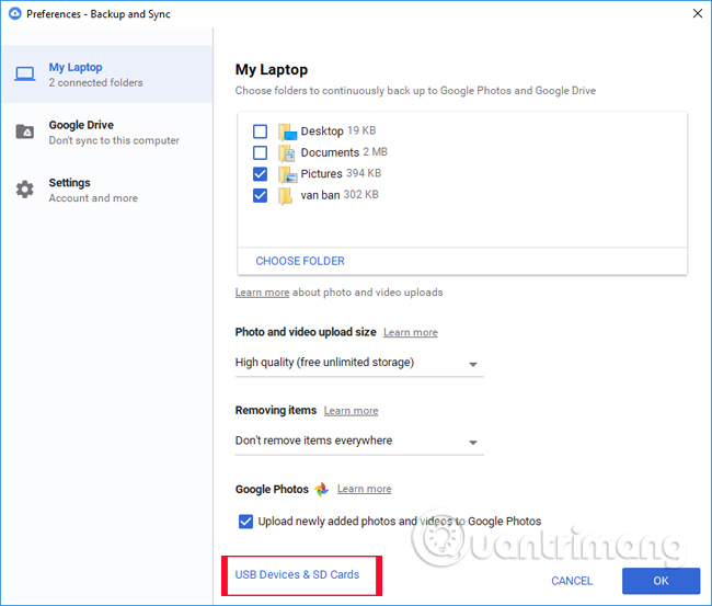 How to use Google Backup & Sync backup tool Picture 12
