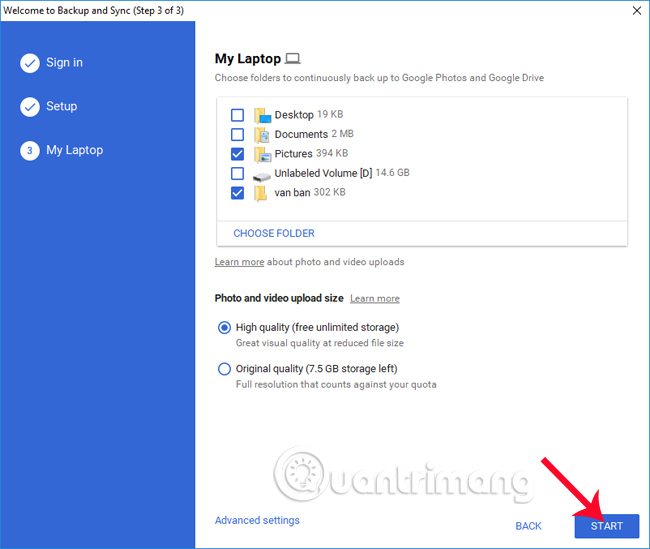 How to use Google Backup & Sync backup tool Picture 9