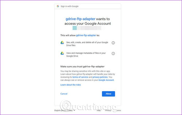 google drive as ftp server