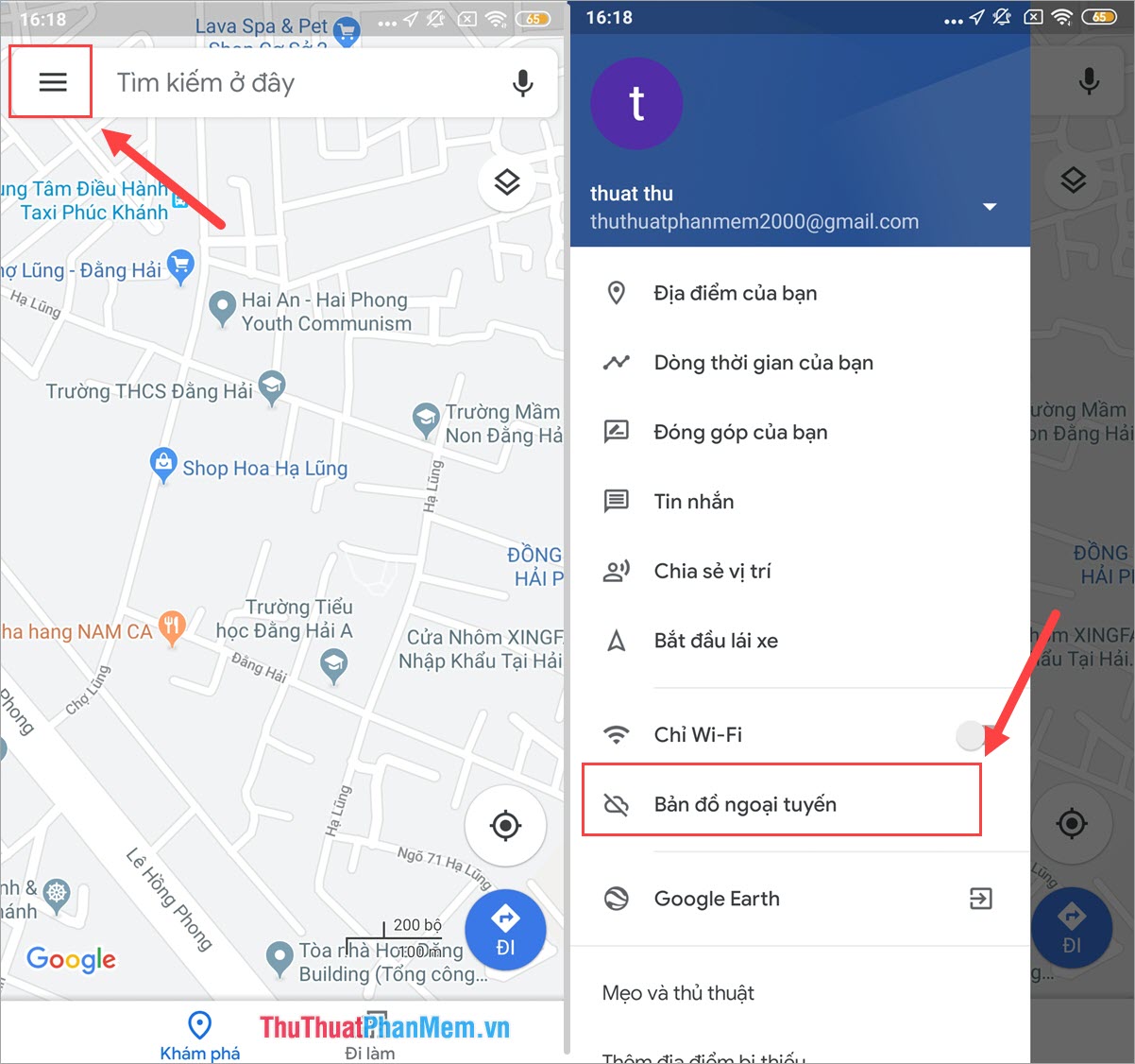 How to use Google Map when offline Picture 5