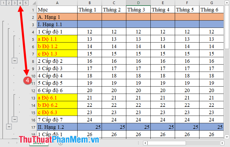 How to use Group to hide, show rows and columns in Excel 2007, 2010, 2013, 2016, 2019 Picture 14