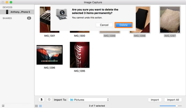 How to use Image Capture on Mac to manage photos on iPhone / iPad Picture 4