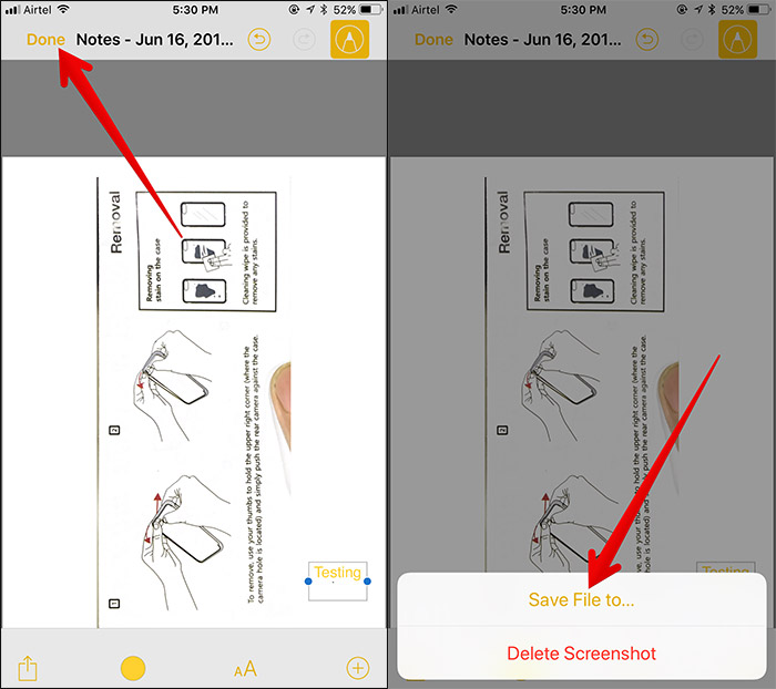 How to use Instant Markup to take notes on iPhone / iPad Picture 12