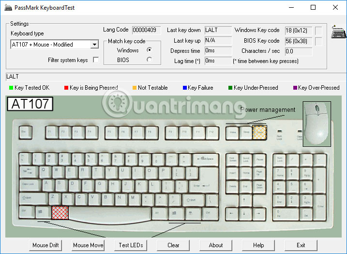 How to use KeyboardTest to check the computer keyboard Picture 6