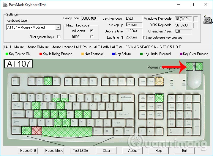 How to use KeyboardTest to check the computer keyboard Picture 8