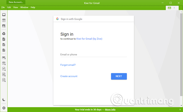 How to use Kiwi to access Gmail directly on Windows 10 Picture 5