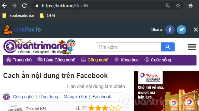 How to use Link Fox to shorten the website link Picture 11