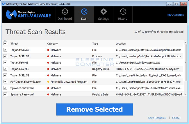 How to use Malwarebytes Anti-Malware Home to find, remove spyware, ads, malicious ... on your computer Picture 5