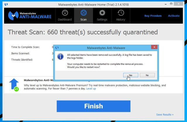 How to use Malwarebytes Anti-Malware Home to find, remove spyware, ads ...