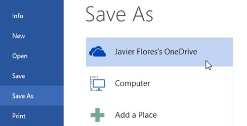 How to use Microsoft account, OneDrive on Word 2013 Picture 10