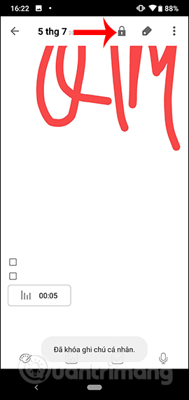 How to use MixNote to create security notes on Android Picture 11