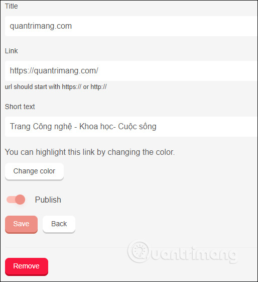 How to use multi.link to create a personal website sharing page Picture 13