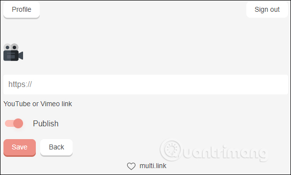 How to use multi.link to create a personal website sharing page Picture 9