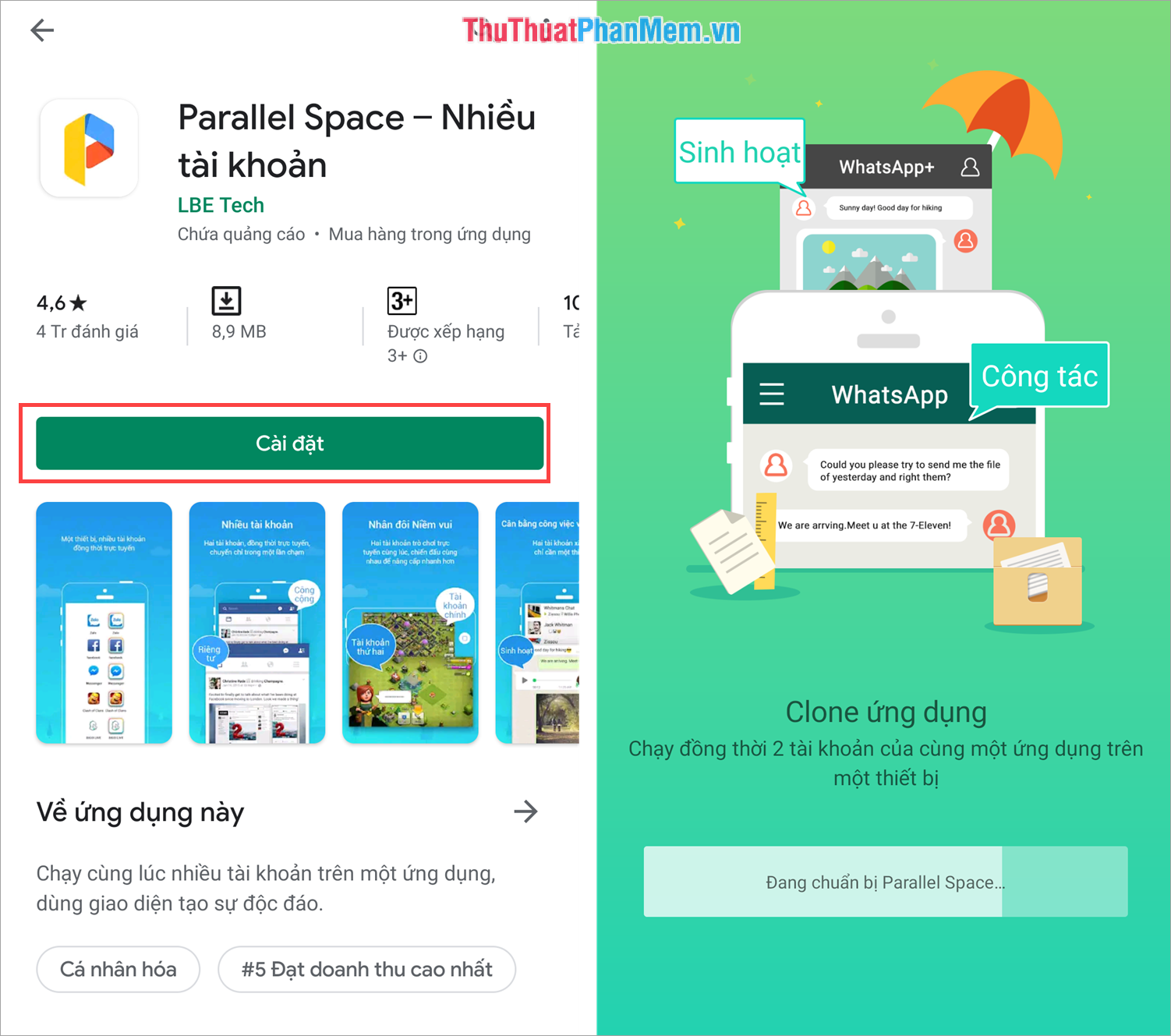 How to use multiple accounts Zalo, Facebook on the same iPhone, Android device Picture 5