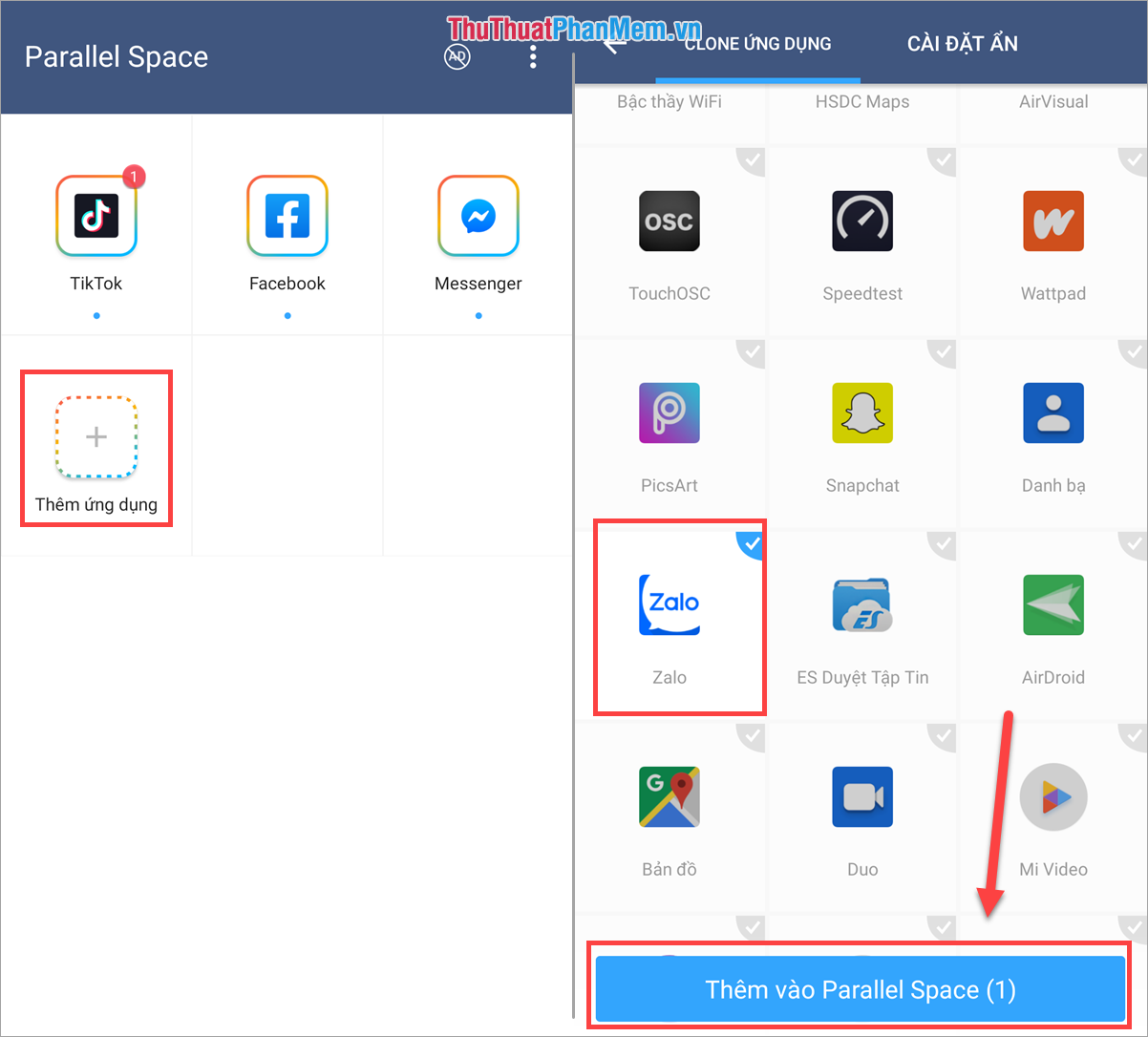How to use multiple accounts Zalo, Facebook on the same iPhone, Android device Picture 6