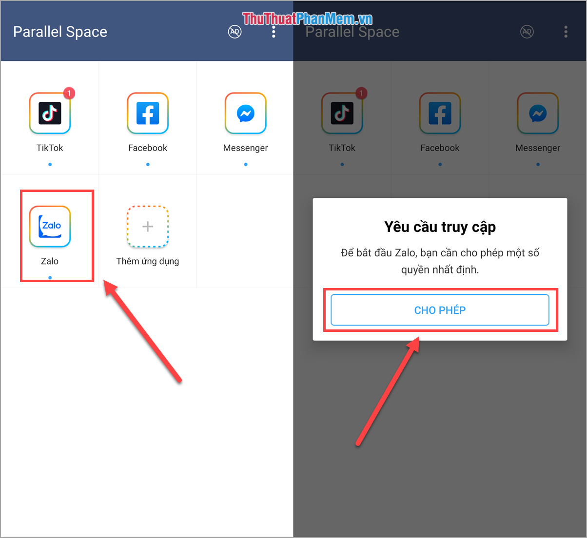 How to use multiple accounts Zalo, Facebook on the same iPhone, Android device Picture 7