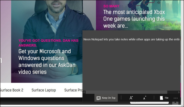 How to use Neon Notepad to take notes on Windows 10 Picture 5