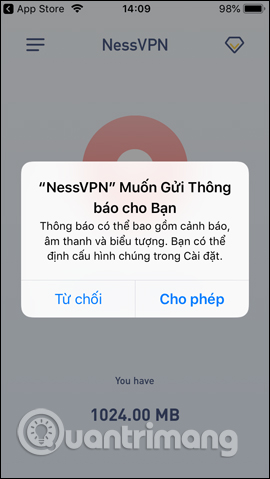 How to use NessVPN application on iPhone Picture 3