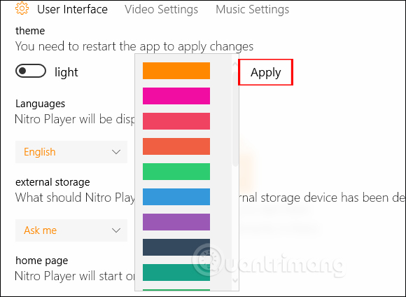 How to use Nitro Player to play videos and music on Windows Picture 18