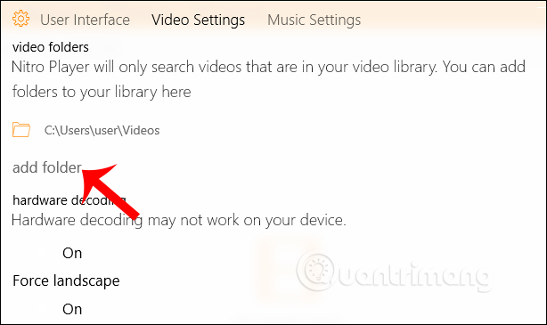 How to use Nitro Player to play videos and music on Windows Picture 4
