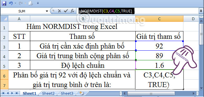 How to use NORMDIST function in Excel Picture 2