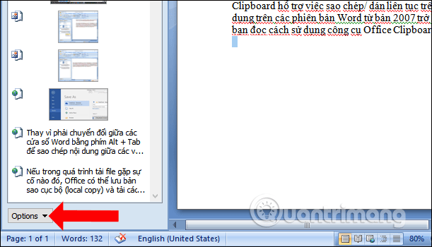 How to use Office Clipboard speeds up copying on Word Picture 5