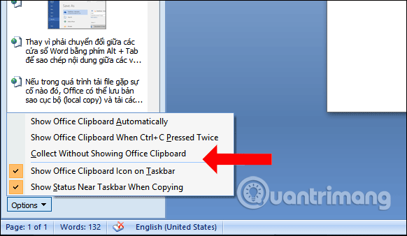 How to use Office Clipboard speeds up copying on Word Picture 6