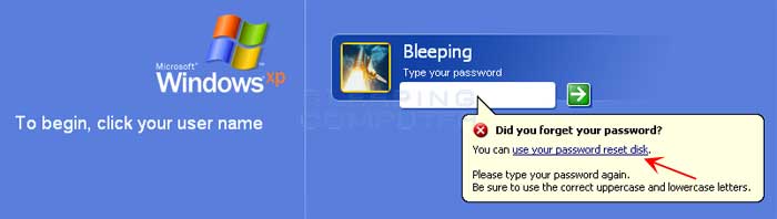 How to use Password Reset Disk to reset Windows password? Picture 1