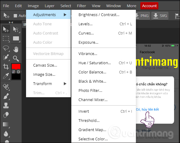 How to use Photopea to edit photos online Picture 12