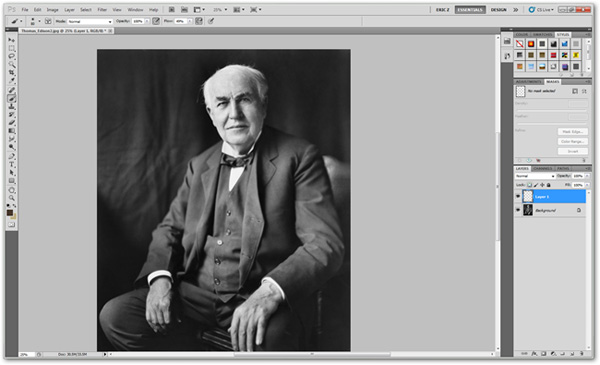 How to use Photoshop CS5 - Part 11: Change colors from black and white photos Picture 1